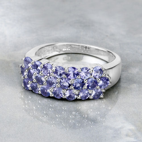 1.54 Carat Genuine Tanzanite .925 Sterling Silver Ring on sale at MyriadMart