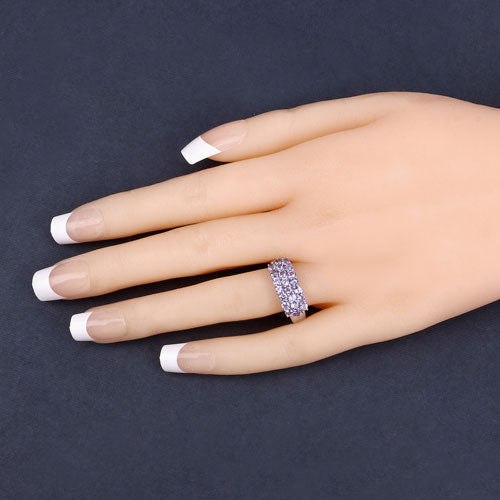 1.54 Carat Genuine Tanzanite .925 Sterling Silver Ring on sale at MyriadMart