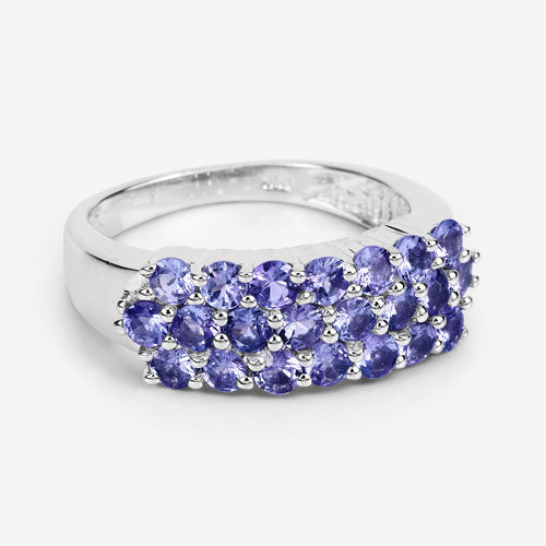 1.54 Carat Genuine Tanzanite .925 Sterling Silver Ring on sale at MyriadMart