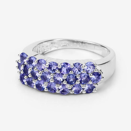 1.54 Carat Genuine Tanzanite .925 Sterling Silver Ring on sale at MyriadMart
