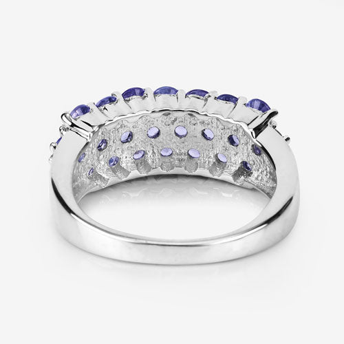 1.54 Carat Genuine Tanzanite .925 Sterling Silver Ring on sale at MyriadMart