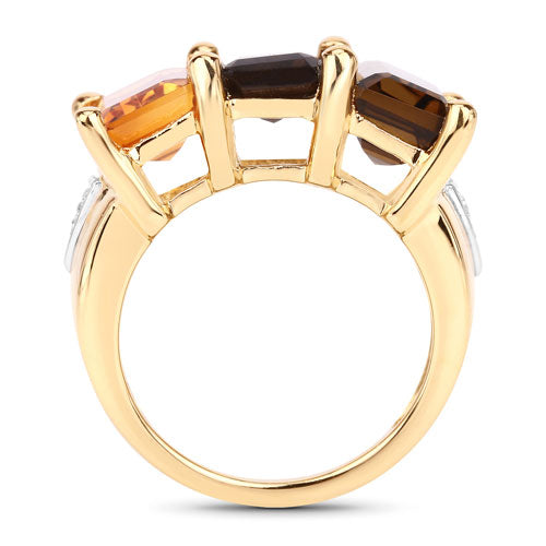 8.17 Carat Genuine Multi Stones .925 Sterling Silver Ring on sale at MyriadMart
