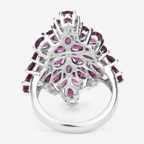 7.52 Carat Genuine Rhodolite .925 Sterling Silver Ring on sale at MyriadMart