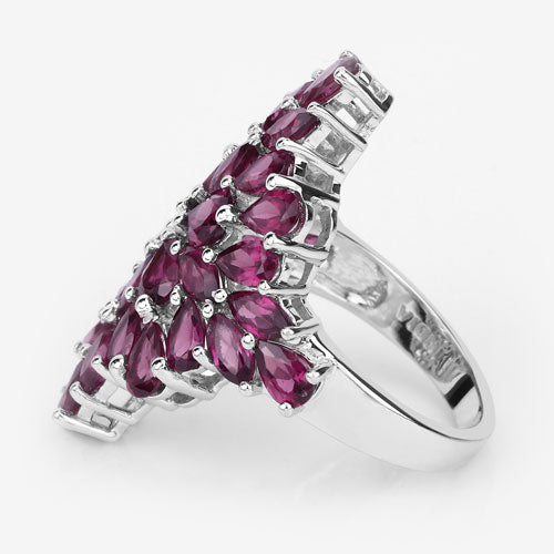 7.52 Carat Genuine Rhodolite .925 Sterling Silver Ring on sale at MyriadMart