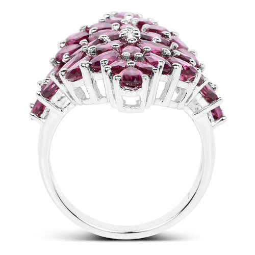 7.52 Carat Genuine Rhodolite .925 Sterling Silver Ring on sale at MyriadMart