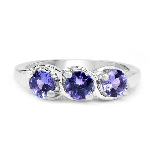 1.05 Carat Genuine Tanzanite .925 Sterling Silver Ring on sale at MyriadMart