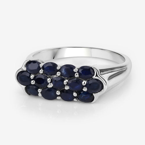 2.60 Carat Genuine Blue Sapphire .925 Sterling Silver Ring on sale at MyriadMart
