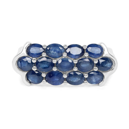 2.60 Carat Genuine Blue Sapphire .925 Sterling Silver Ring on sale at MyriadMart