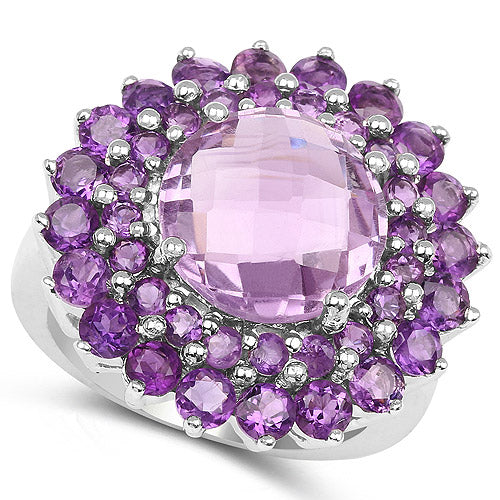 8.02 Carat Genuine Amethyst .925 Sterling Silver Ring on sale at MyriadMart