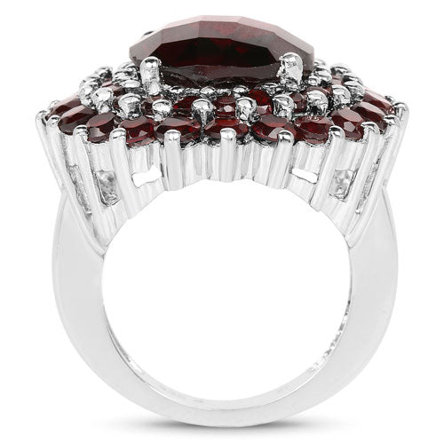 9.90 Carat Genuine Garnet .925 Sterling Silver Ring on sale at MyriadMart