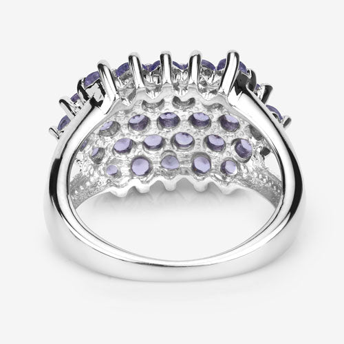 2.03 Carat Genuine Tanzanite .925 Sterling Silver Ring on sale at MyriadMart