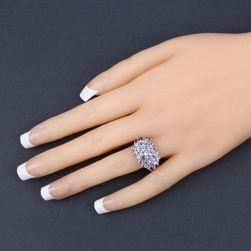 2.03 Carat Genuine Tanzanite .925 Sterling Silver Ring on sale at MyriadMart