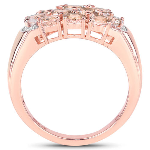 1.50 Carat Genuine Morganite .925 Sterling Silver Ring on sale at MyriadMart