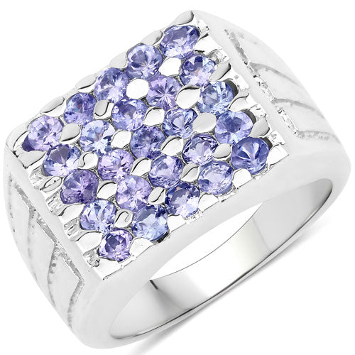 1.75 Carat Genuine Tanzanite .925 Sterling Silver Ring on sale at MyriadMart