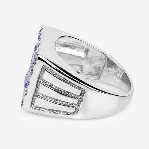 1.75 Carat Genuine Tanzanite .925 Sterling Silver Ring on sale at MyriadMart