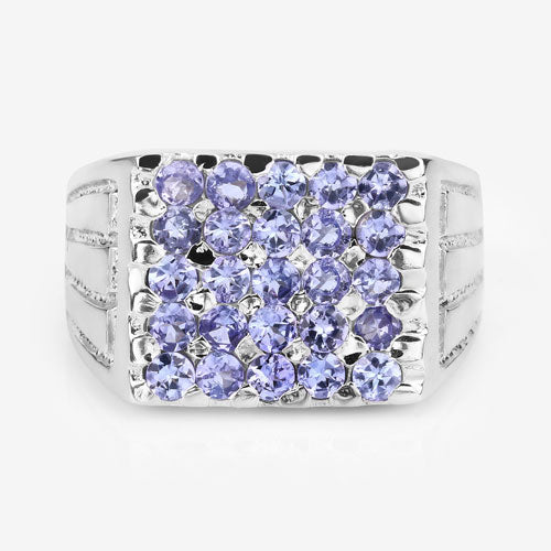 1.75 Carat Genuine Tanzanite .925 Sterling Silver Ring on sale at MyriadMart