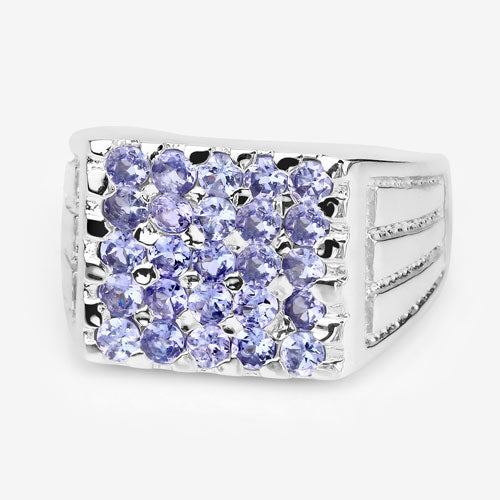 1.75 Carat Genuine Tanzanite .925 Sterling Silver Ring on sale at MyriadMart