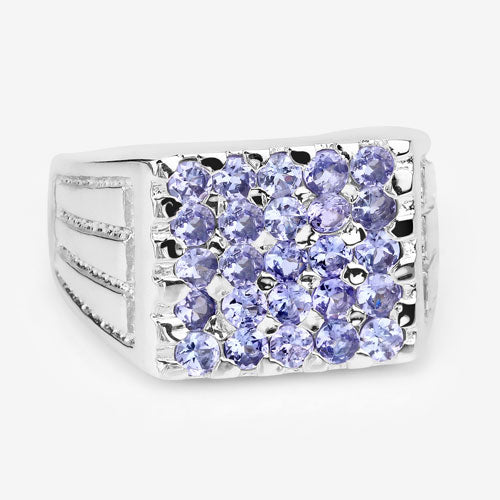 1.75 Carat Genuine Tanzanite .925 Sterling Silver Ring on sale at MyriadMart