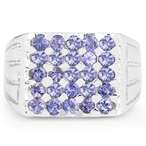 1.75 Carat Genuine Tanzanite .925 Sterling Silver Ring on sale at MyriadMart