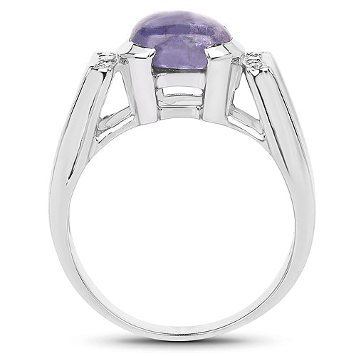 2.80 Carat Genuine Tanzanite .925 Sterling Silver Ring on sale at MyriadMart