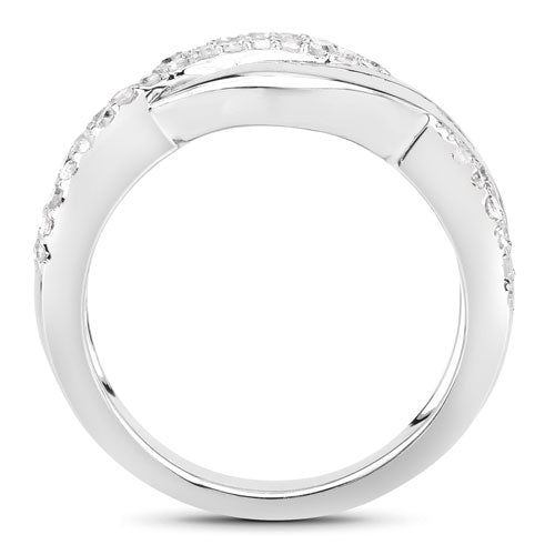 0.47 Carat Genuine White Diamond .925 Sterling Silver Ring on sale at MyriadMart