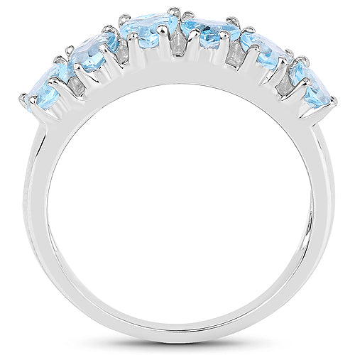 1.68 Carat Genuine Swiss Blue Topaz .925 Sterling Silver Ring on sale at MyriadMart