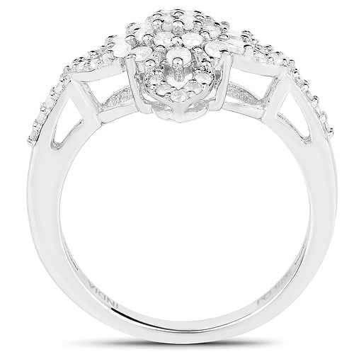 0.55 Carat Genuine White Diamond .925 Sterling Silver Ring on sale at MyriadMart