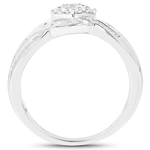 0.62 Carat Genuine White Diamond .925 Sterling Silver Ring on sale at MyriadMart