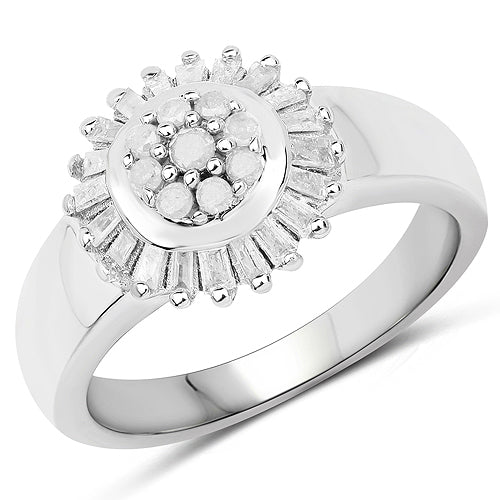 0.75 Carat Genuine White Diamond .925 Sterling Silver Ring on sale at MyriadMart