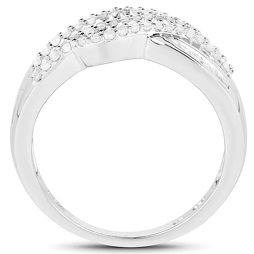 0.64 Carat Genuine White Diamond .925 Sterling Silver Ring on sale at MyriadMart
