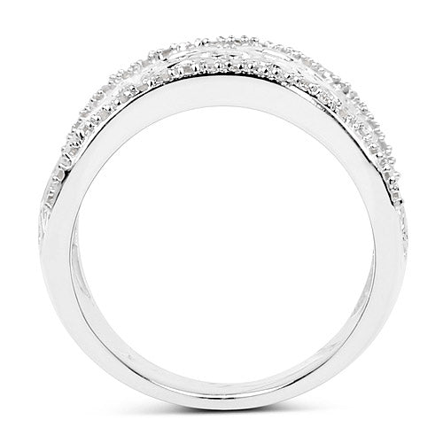 0.25 Carat Genuine White Diamond .925 Sterling Silver Ring on sale at MyriadMart