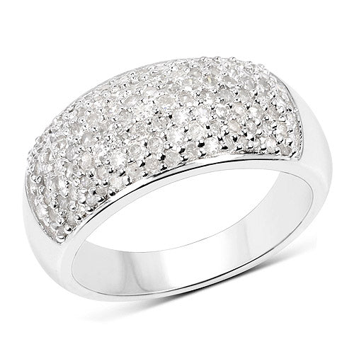 0.96 Carat Genuine White Diamond .925 Sterling Silver Ring on sale at MyriadMart