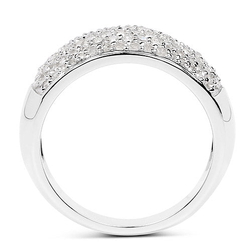 0.96 Carat Genuine White Diamond .925 Sterling Silver Ring on sale at MyriadMart