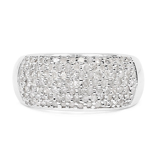 0.96 Carat Genuine White Diamond .925 Sterling Silver Ring on sale at MyriadMart