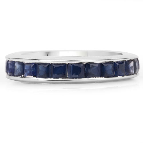 3.12 Carat Genuine Blue Sapphire .925 Sterling Silver Ring on sale at MyriadMart