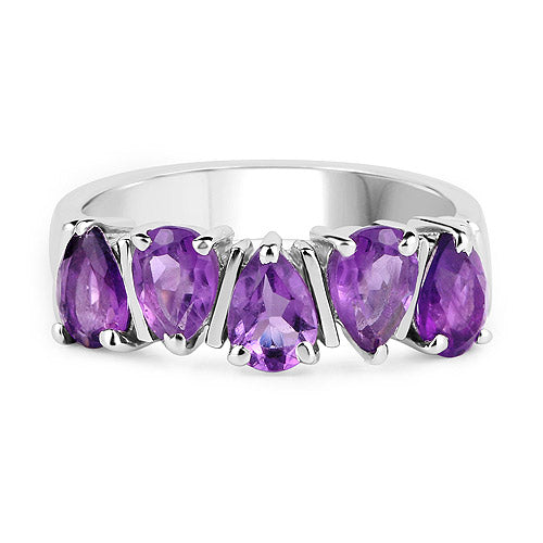 1.85 Carat Genuine Amethyst .925 Sterling Silver Ring on sale at MyriadMart