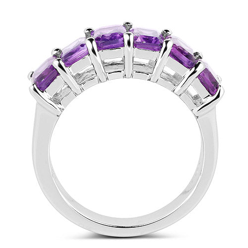 3.30 Carat Genuine Amethyst .925 Sterling Silver Ring on sale at MyriadMart