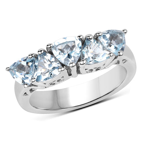 2.50 Carat Genuine Blue Topaz .925 Sterling Silver Ring on sale at MyriadMart