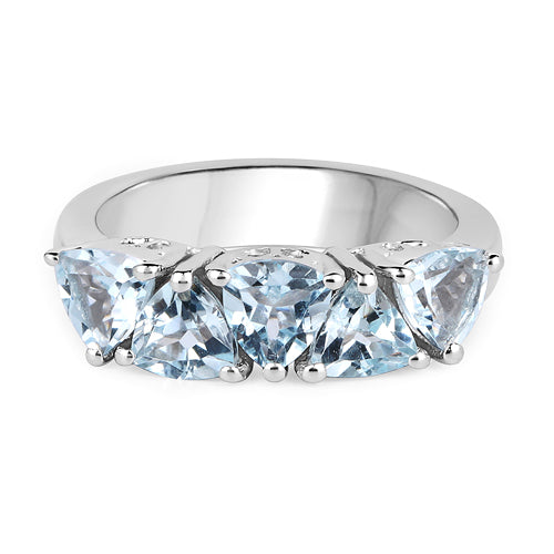 2.50 Carat Genuine Blue Topaz .925 Sterling Silver Ring on sale at MyriadMart