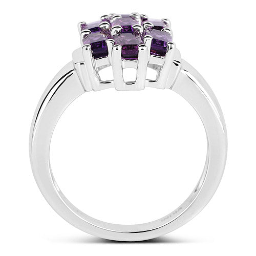 2.80 Carat Genuine Amethyst .925 Sterling Silver Ring on sale at MyriadMart