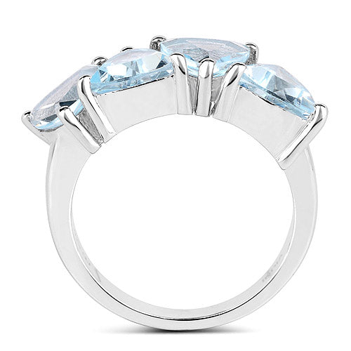 5.00 Carat Genuine Blue Topaz .925 Sterling Silver Ring on sale at MyriadMart