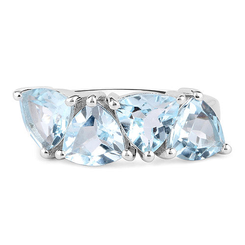 5.00 Carat Genuine Blue Topaz .925 Sterling Silver Ring on sale at MyriadMart