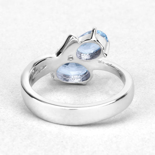 2.55 Carat Genuine Blue Topaz .925 Sterling Silver Ring on sale at MyriadMart