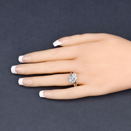 2.55 Carat Genuine Blue Topaz .925 Sterling Silver Ring on sale at MyriadMart