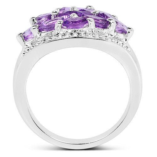 1.91 Carat Genuine Amethyst .925 Sterling Silver Ring on sale at MyriadMart