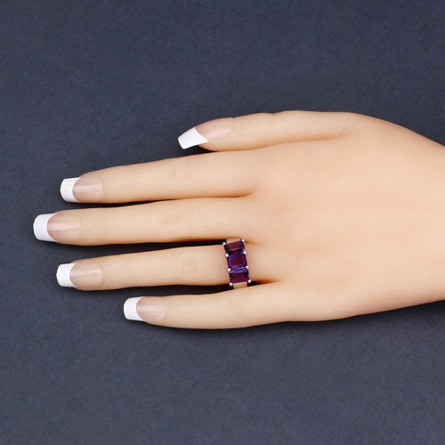 2.85 Carat Genuine Amethyst .925 Sterling Silver Ring on sale at MyriadMart