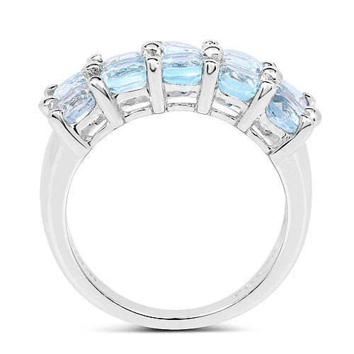3.60 Carat Genuine Blue Topaz .925 Sterling Silver Ring on sale at MyriadMart