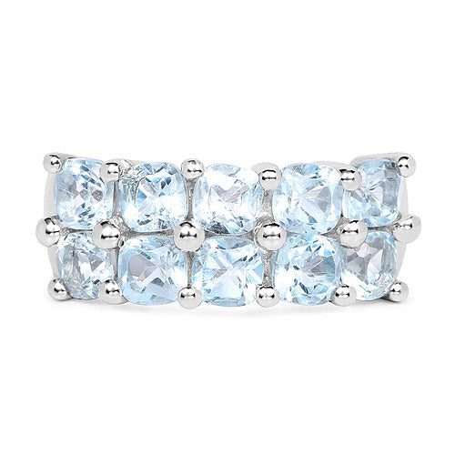 3.60 Carat Genuine Blue Topaz .925 Sterling Silver Ring on sale at MyriadMart