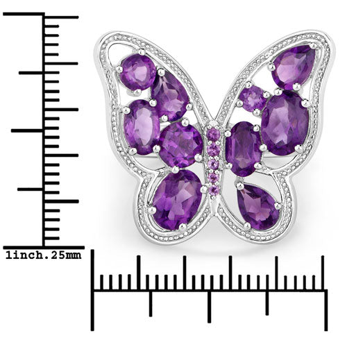4.32 Carat Genuine Amethyst .925 Sterling Silver Ring on sale at MyriadMart