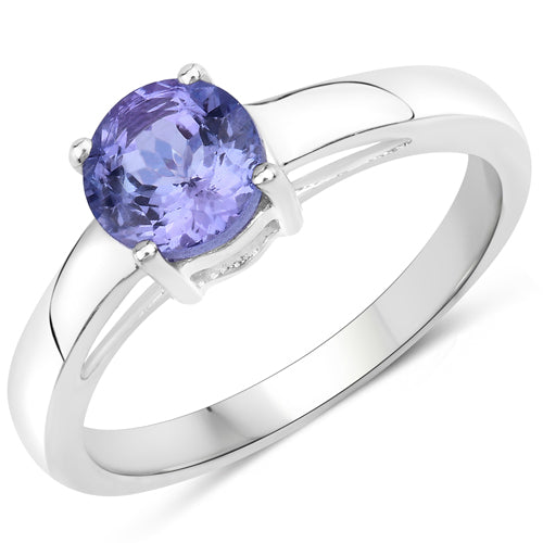 0.95 Carat Genuine Tanzanite .925 Sterling Silver Ring on sale at MyriadMart
